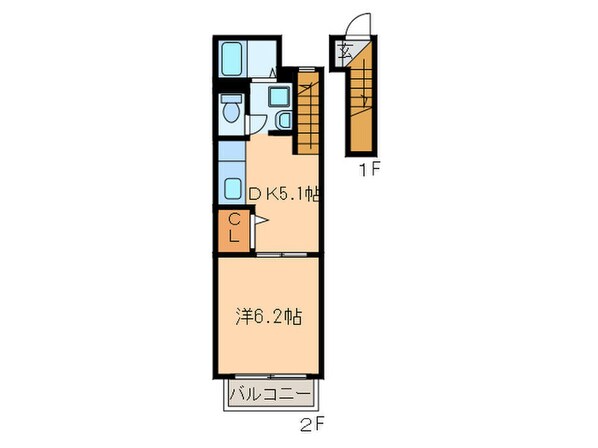 グランポン魚住の物件間取画像